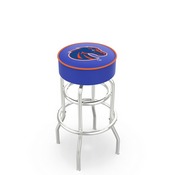 L7C1 Boise State Double-Ring Swivel Stool with Chrome Finish by Holland Bar Stool Co., AGS-L7C125BoiseS