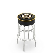 L7C1 Boston Bruins Double-Ring Swivel Stool with Chrome Finish by Holland Bar Stool Co., AGS-L7C125BosBru