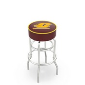 L7C1 Central Michigan Double-Ring Swivel Stool with Chrome Finish by Holland Bar Stool Co., AGS-L7C125CenMic