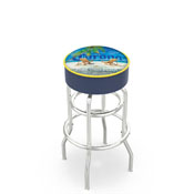 L7C1 Corona (FYB-Backs) Double-Ring Swivel Stool with Chrome Finish by Holland Bar Stool Co.