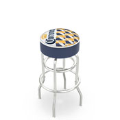 L7C1 Corona (WtBtlPtrn) Double-Ring Swivel Stool with Chrome Finish by Holland Bar Stool Co.