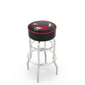 L7C1 - 4 Eastern Washington Cushion Seat with Double-Ring Chrome Base Swivel Bar Stool by Holland Bar Stool Company