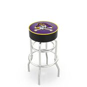 L7C1 East Carolina Double-Ring Swivel Stool with Chrome Finish by Holland Bar Stool Co., AGS-L7C125Ecarol