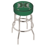 L7C1 - 4 Hawaii Cushion Seat with Double-Ring Chrome Base Swivel Bar Stool by Holland Bar Stool Company