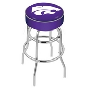 L7C1 Kansas State Double-Ring Swivel Stool with Chrome Finish by Holland Bar Stool Co., AGS-L7C125KnsasS