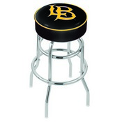 L7C1 Long Beach State University Double-Ring Swivel Stool with Chrome Finish by Holland Bar Stool Co., AGS-L7C125LBStUn