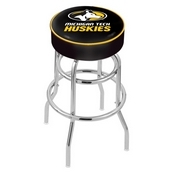 L7C1 - 4 Michigan Tech Cushion Seat with Double-Ring Chrome Base Swivel Bar Stool by Holland Bar Stool Company