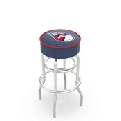 L7C1 Cleveland Guardians Doubleing Swivel Stool with Chrome Finish by HBS, AGS-L7C125MLBCle