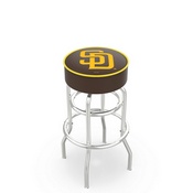 L7C1 San Diego Padres Doubleing Swivel Stool with Chrome Finish by HBS, AGS-L7C125MLBSDP