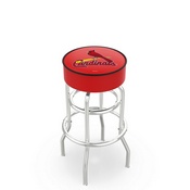 L7C1 St. Louis Cardinals Doubleing Swivel Stool with Chrome Finish by HBS, AGS-L7C125MLBStL