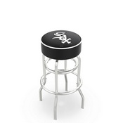 L7C1 Chicago White Sox Doubleing Swivel Stool with Chrome Finish by HBS, AGS-L7C125MLBWSx