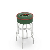L7C1 Minnesota Wild Double-Ring Swivel Stool with Chrome Finish by Holland Bar Stool Co., AGS-L7C125MinWld