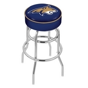 L7C1 - 4 Montana State Cushion Seat with Double-Ring Chrome Base Swivel Bar Stool by Holland Bar Stool Company