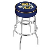 L7C1 - 4 Marquette Cushion Seat with Double-Ring Chrome Base Swivel Bar Stool by Holland Bar Stool Company