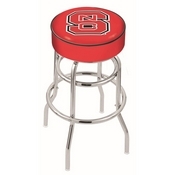 L7C1 North Carolina State Double-Ring Swivel Stool with Chrome Finish by Holland Bar Stool Co., AGS-L7C125NCarSt