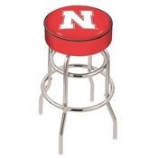L7C1 Nebraska Double-Ring Swivel Stool with Chrome Finish by Holland Bar Stool Co., AGS-L7C125NebrUn