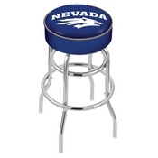 L7C1 - 4 Nevada Cushion Seat with Double-Ring Chrome Base Swivel Bar Stool by Holland Bar Stool Company