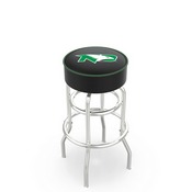 L7C1 - 4 North Dakota Cushion Seat with Double-Ring Chrome Base Swivel Bar Stool by Holland Bar Stool Company