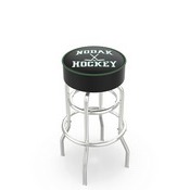 L7C1 North Dakota (Hockey) Double-Ring Swivel Stool with Chrome Finish by Holland Bar Stool Co., AGS-L7C125NorDakHky