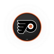 L7C1 - 4 Philadelphia Flyers Cushion Seat with Double-Ring Chrome Base Swivel Bar Stool by Holland Bar Stool Company