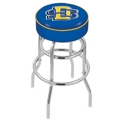L7C1 - 4 South Dakota State Cushion Seat with Double-Ring Chrome Base Swivel Bar Stool by Holland Bar Stool Company