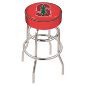L7C1 Stanford Double-Ring Swivel Stool with Chrome Finish by Holland Bar Stool Co., AGS-L7C125Stnfrd