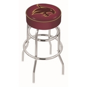 L7C1 - 4 Texas State Cushion Seat with Double-Ring Chrome Base Swivel Bar Stool by Holland Bar Stool Company
