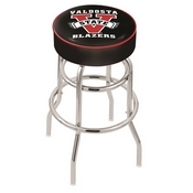 L7C1 - 4 Valdosta State Cushion Seat with Double-Ring Chrome Base Swivel Bar Stool by Holland Bar Stool Company