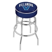L7C1 - 4 Villanova Cushion Seat with Double-Ring Chrome Base Swivel Bar Stool by Holland Bar Stool Company