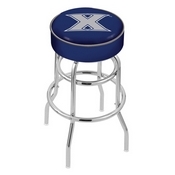 L7C1 - 4 Xavier Cushion Seat with Double-Ring Chrome Base Swivel Bar Stool by Holland Bar Stool Company