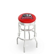 L7C3C - Chrome Double Ring Alabama Swivel Bar Stool with 2.5" Ribbed Accent Ring by Holland Bar Stool Company, L7C3CAL-Ele