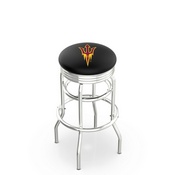L7C3C - Chrome Double Ring Arizona State Swivel Bar Stool with 2.5
