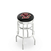 L7C3C - Chrome Double Ring Boston College Swivel Bar Stool with 2.5