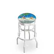 L7C3C Corona (FYB-Backs) Double-Ring Swivel Stool with Chrome Finish by Holland Bar Stool Co.