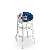 L7C3C Corona (Palm) Double-Ring Swivel Stool with Chrome Finish by Holland Bar Stool Co.