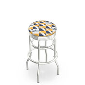 L7C3C Corona (Ptrn) Double-Ring Swivel Stool with Chrome Finish by Holland Bar Stool Co.