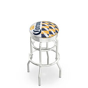 L7C3C Corona (WtBtlPtrn) Double-Ring Swivel Stool with Chrome Finish by Holland Bar Stool Co.