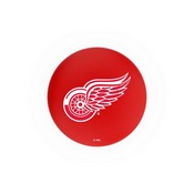 L7C3C - Chrome Double Ring Detroit Red Wings Swivel Bar Stool with 2.5 Ribbed Accent Ring by Holland Bar Stool Company