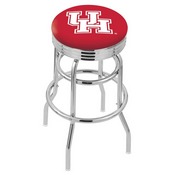 L7C3C - Chrome Double Ring Houston Swivel Bar Stool with 2.5 Ribbed Accent Ring by Holland Bar Stool Company