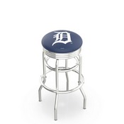 L7C3C Detroit Tigers Doubleing Swivel Stool with Chrome Finish by HBS, AGS-L7C3C25MLBDet