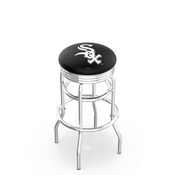 L7C3C Chicago White Sox Doubleing Swivel Stool with Chrome Finish by HBS, AGS-L7C3C25MLBWSx