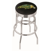 L7C3C - Chrome Double Ring North Dakota State Swivel Bar Stool with 2.5