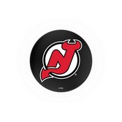 L7C3C - Chrome Double Ring New Jersey Devils Swivel Bar Stool with 2.5 Ribbed Accent Ring by Holland Bar Stool Company