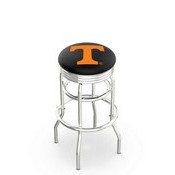 L7C3C - Chrome Double Ring Tennessee Swivel Bar Stool with 2.5 Ribbed Accent Ring by Holland Bar Stool Company