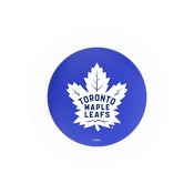 L7C3C - Chrome Double Ring Toronto Maple Leafs Swivel Bar Stool with 2.5 Ribbed Accent Ring by Holland Bar Stool Company