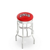 L7C3C - Chrome Double Ring UNLV Swivel Bar Stool with 2.5