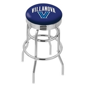 L7C3C - Chrome Double Ring Villanova Swivel Bar Stool with 2.5 Ribbed Accent Ring by Holland Bar Stool Company