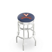 L7C3C - Chrome Double Ring Virginia Swivel Bar Stool with 2.5