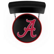 L7C4 - Chrome Double Ring Alabama Swivel Bar Stool with a Back by Holland Bar Stool Company ("A"Logo), L7C4AL-A