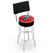 L7C4 - Chrome Double Ring Alabama Swivel Bar Stool with a Back by Holland Bar Stool Company, L7C4AL-Ele
